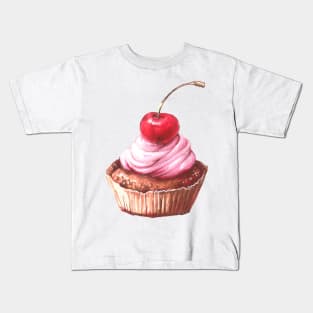 Fancy Pink Cupcake Kids T-Shirt